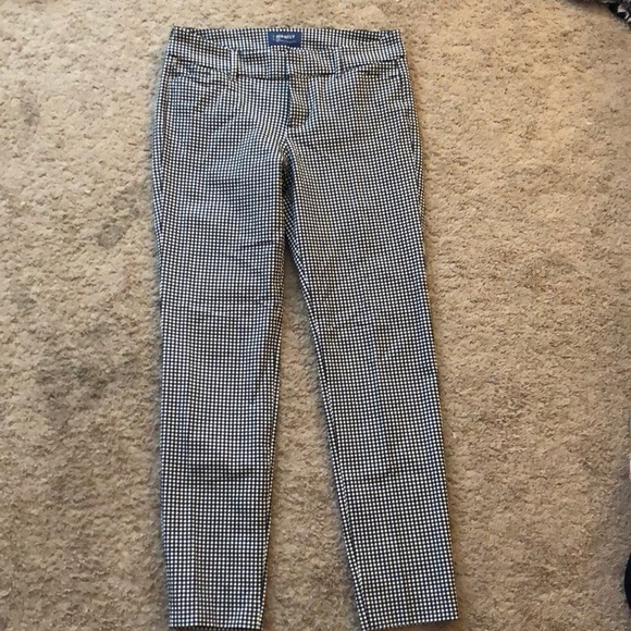 navy checkered pants